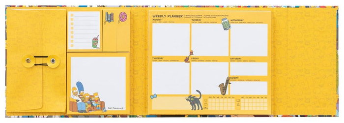 Grupo Erik Los Simpson Planificador Semanal con Notas Adhesivas 19 x 17 cm Grupo Erik Los Simpson Planificador Semanal con Notas Adhesivas 19 x 17 cm