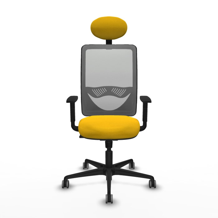 PIQUERAS Y CRESPO Silla de oficina Zulema con mecanismo Sincro, Amarillo y Gris PIQUERAS Y CRESPO Silla de oficina Zulema con mecanismo Sincro, Amarillo y Gris