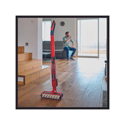 Einhell CLEANEXXO Fregona de microfibra para suelo duro, 360 grados, dispensador 400 ml, para laminado, azulejos y madera, color rojo