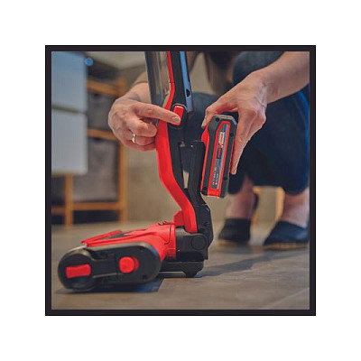 Einhell CLEANEXXO Fregona de microfibra para suelo duro, 360 grados, dispensador 400 ml, para laminado, azulejos y madera, color rojo