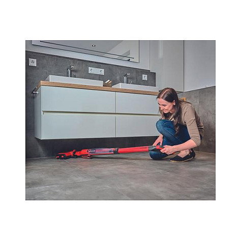 Einhell CLEANEXXO Fregona de microfibra para suelo duro, 360 grados, dispensador 400 ml, para laminado, azulejos y madera, color rojo