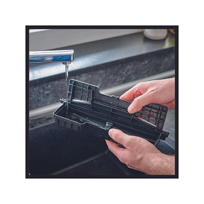 Einhell CLEANEXXO Fregona de microfibra para suelo duro, 360 grados, dispensador 400 ml, para laminado, azulejos y madera, color rojo