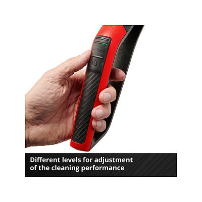 Einhell CLEANEXXO Fregona de microfibra para suelo duro, 360 grados, dispensador 400 ml, para laminado, azulejos y madera, color rojo