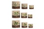 DKD Home Decor Set de 3 Maceteros de Cerámica para Hierbas Verde y Marrón