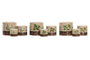 DKD Home Decor Set de 3 Maceteros de Cerámica para Hierbas Verde y Marrón
