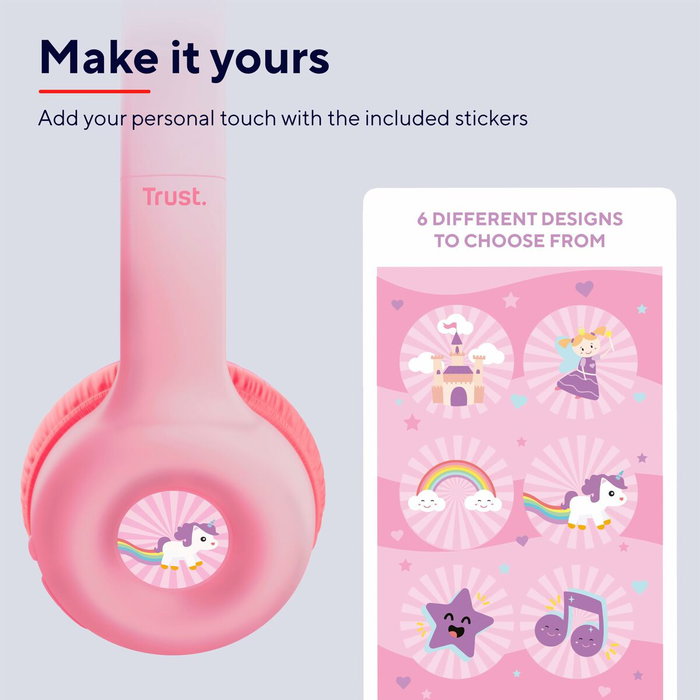 Trust Nouna Kids Auriculares Inalámbricos Rosa Trust Nouna Kids Auriculares Inalámbricos Rosa