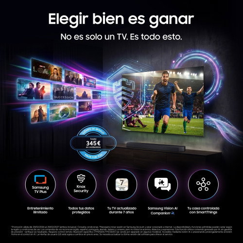 Samsung TV 77 pulg. OLED S83H 4K Vision AI Smart TV (2026) Samsung TV 77 pulg. OLED S83H 4K Vision AI Smart TV (2026)