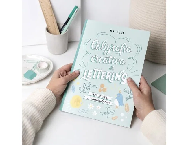 Rubio Cuaderno de lettering caligrafía creativa naturaleza y medio ambiente