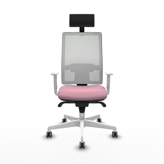 PIQUERAS Y CRESPO Silla de oficina Horna Rosa con mecanismo Sincro