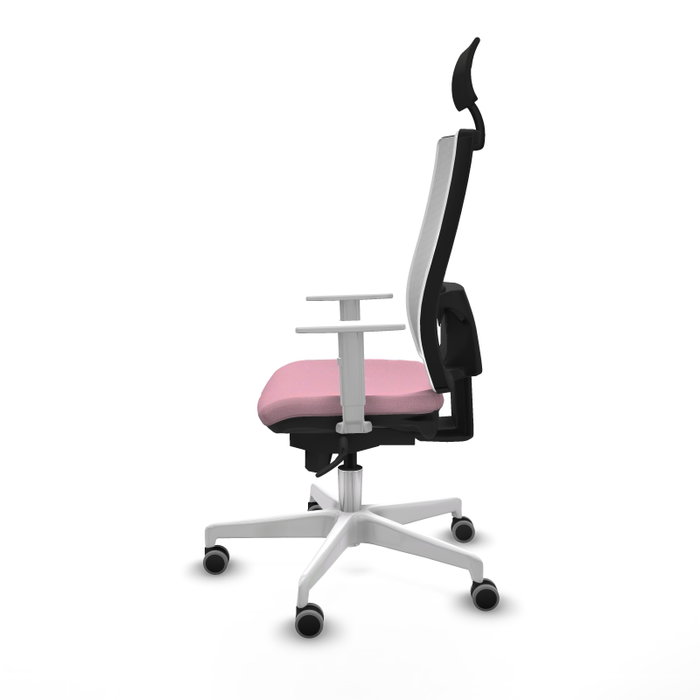 PIQUERAS Y CRESPO Silla de oficina Horna Rosa con mecanismo Sincro