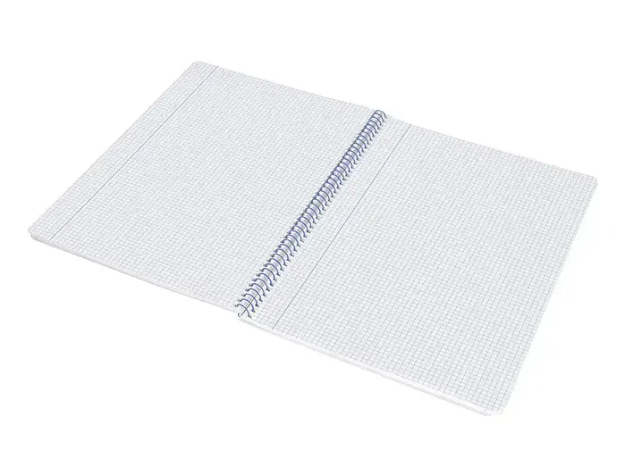 Liderpapel Cuaderno espiral A4 Wonder, 80 hojas, cuadrícula 4mm, tapa roja