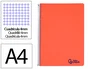 Liderpapel Cuaderno espiral A4 Wonder, 80 hojas, cuadrícula 4mm, tapa roja