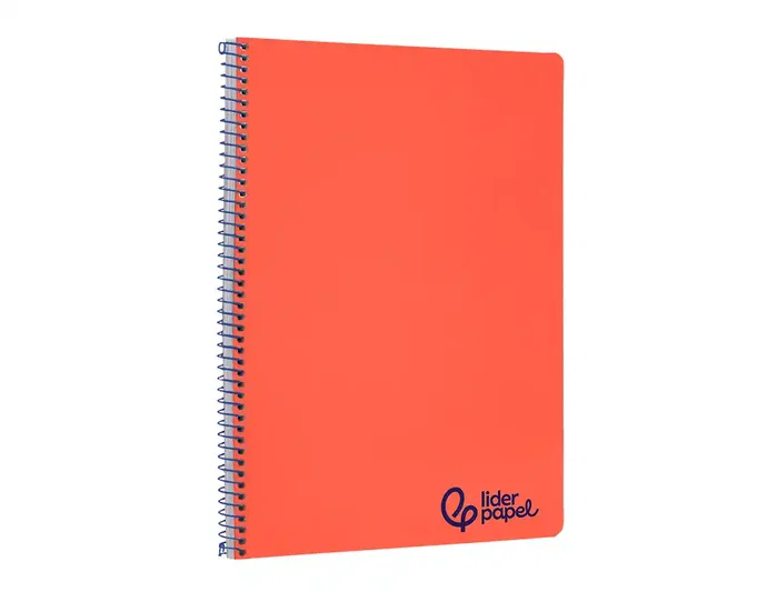 Liderpapel Cuaderno espiral A4 Wonder, 80 hojas, cuadrícula 4mm, tapa roja