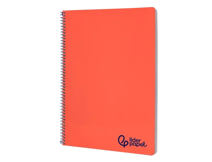 Liderpapel Cuaderno espiral A4 Wonder, 80 hojas, cuadrícula 4mm, tapa roja