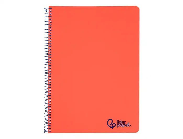 Liderpapel Cuaderno espiral A4 Wonder, 80 hojas, cuadrícula 4mm, tapa roja