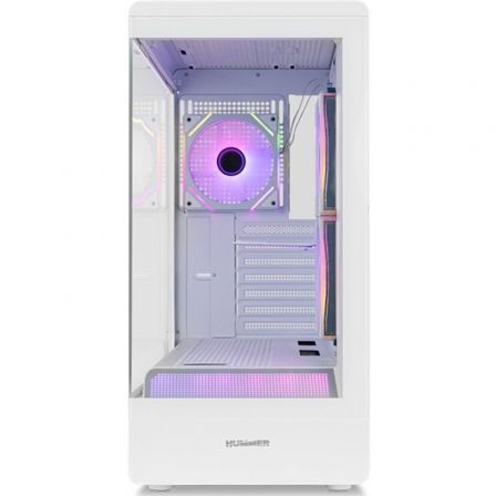Nox Hummer SIGNAL Caja Gaming Semitorre Blanca con ARGB y Cristal Templado Frameless