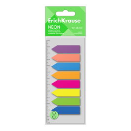 Erich Krause Blister 200 Marcapáginas Neón Flechas 12x45mm 8 Colores 61559