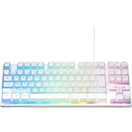 The G-Lab KEYZ-CAESIUMT-W/FR Teclado Gaming Membrana TKL RGB 100% Personalizable Diseño FR Blanco