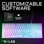 The G-Lab KEYZ-CAESIUMT-W/FR Teclado Gaming Membrana TKL RGB 100% Personalizable Diseño FR Blanco