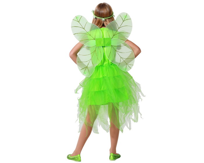 Disfraz de Hada Verde Claro para Niña 7-9 Años - Vestido, Alas y Tocado - Fantasía Disfraz de Hada Verde Claro para Niña 7-9 Años - Vestido, Alas y Tocado - Fantasía