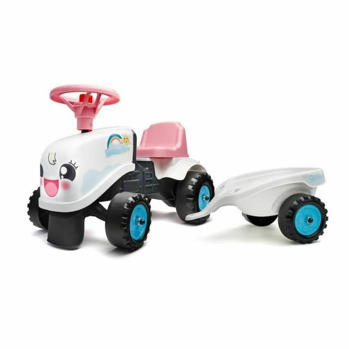 Falk Tractor Rainbow Farm con remolque