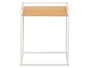 GIFTDECOR Mesa Auxiliar Blanco-Bambu