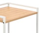 GIFTDECOR Mesa Auxiliar Blanco-Bambu
