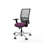 PIQUERAS Y CRESPO Silla de oficina Zulema con mecanismo Sincro, Morado y Gris