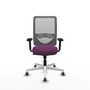 PIQUERAS Y CRESPO Silla de oficina Zulema con mecanismo Sincro, Morado y Gris