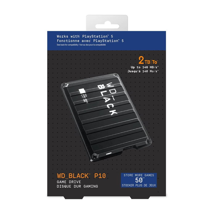 Western Digital WD_BLACK P10 Game Drive 5 TB 2.5 pulg. Negro Western Digital WD_BLACK P10 Game Drive 5 TB 2.5 pulg. Negro