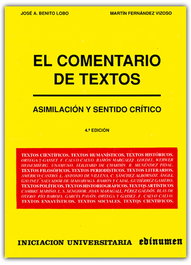 EDINUMEN, El comentario de textos - Benito Lobo, José A., Fernández Vizoso, Martín