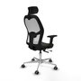 PIQUERAS Y CRESPO Silla de oficina Jorquera con mecanismo Sincro/Traslack, Negro y Blanco