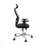 PIQUERAS Y CRESPO Silla de oficina Jorquera con mecanismo Sincro/Traslack, Negro y Blanco
