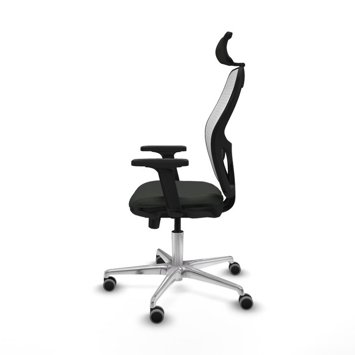 PIQUERAS Y CRESPO Silla de oficina Jorquera con mecanismo Sincro/Traslack, Negro y Blanco