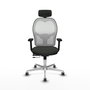 PIQUERAS Y CRESPO Silla de oficina Jorquera con mecanismo Sincro/Traslack, Negro y Blanco