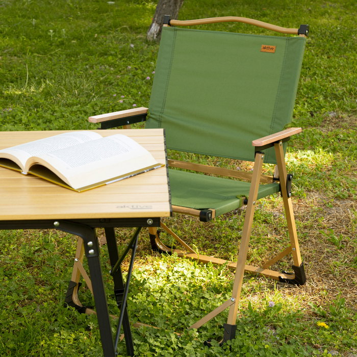 Aktive Silla plegable alta glamping verde