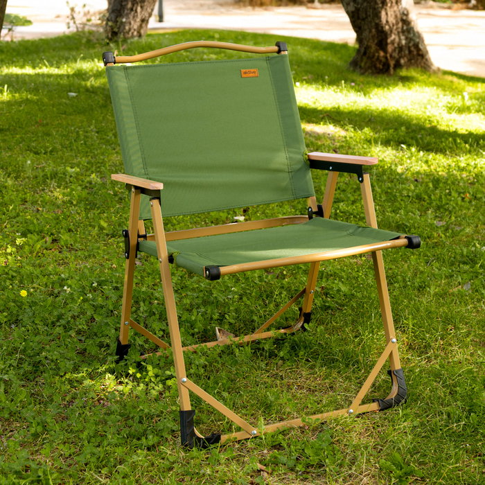 Aktive Silla plegable alta glamping verde