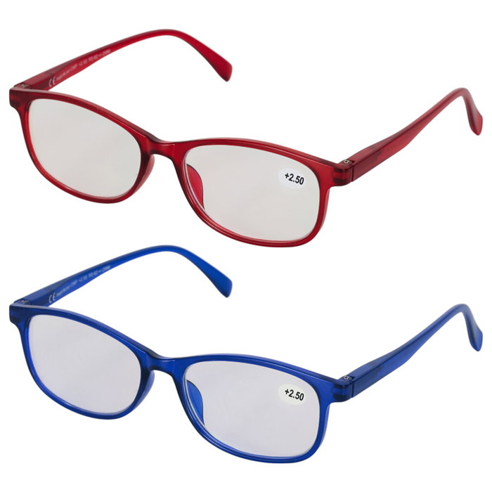 Sensly Juego de 2 Gafas de Lectura Antirreflejantes con Monturas Surtidas y Graduaciones +2.5/+3/+3.5