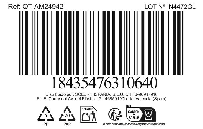 Ambare Fiambrera Redonda Hermética 17 cm 900 cc (6 Unidades)