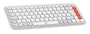 Logitech POP ICON KEYS Teclado Inalámbrico Bluetooth Mini Blanco y Naranja