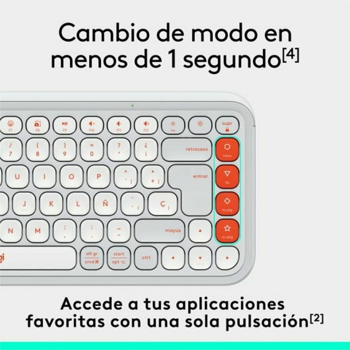 Teclado Logitech 920-013069 Blanco Naranja