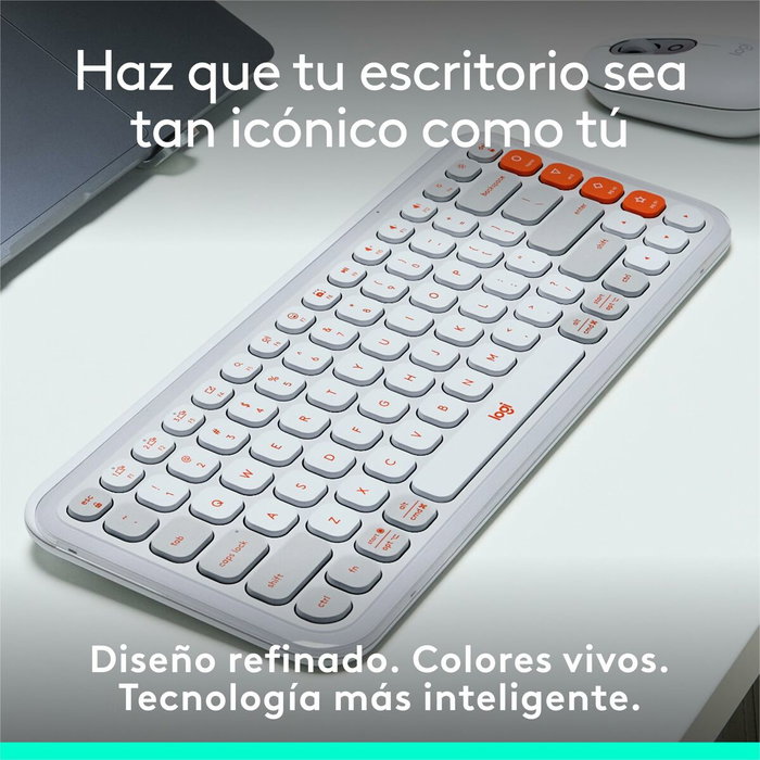 Teclado Logitech 920-013069 Blanco Naranja