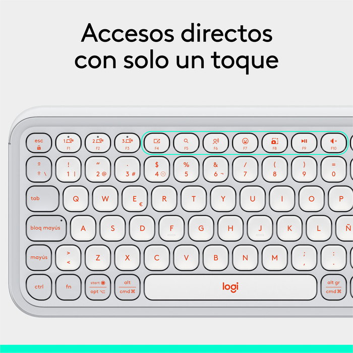 Teclado Logitech 920-013069 Blanco Naranja