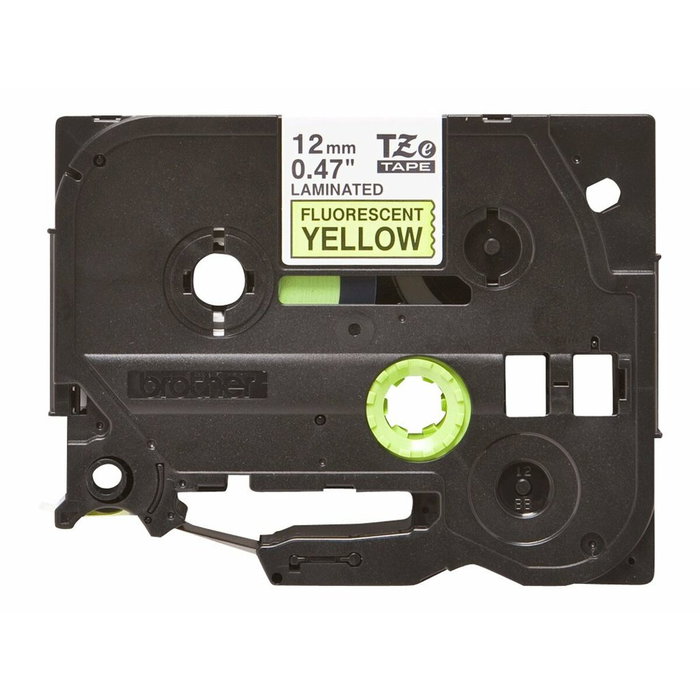 Brother Cinta laminada TZE-C31 Amarillo fluorescente / negro 12mm x 5m Brother Cinta laminada TZE-C31 Amarillo fluorescente / negro 12mm x 5m