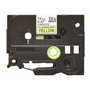 Brother Cinta laminada TZE-C31 Amarillo fluorescente / negro 12mm x 5m