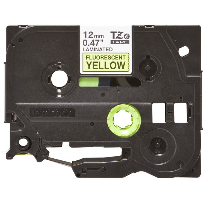 Brother TZe-C31 Cinta Laminada 12mm Amarillo Fluorescente/Negro
