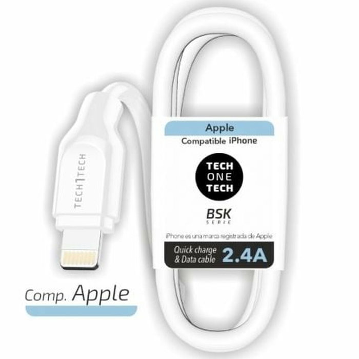 Tech One Tech Cable USB-A a Lightning 1 m Blanco TEC2902 Tech One Tech Cable USB-A a Lightning 1 m Blanco TEC2902