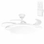 Ventilador DC Techo Blanco 59W 6980lm Función Verano/Invierno, 6 Velocidades, Luz LED 3500-6500K Regulable con Mando