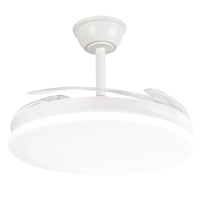 Ventilador DC Techo Blanco 59W 6980lm Función Verano/Invierno, 6 Velocidades, Luz LED 3500-6500K Regulable con Mando