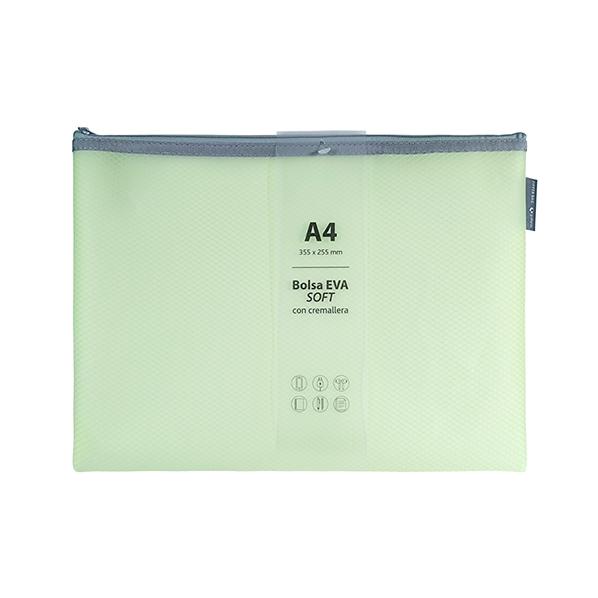 Grafoplas Bolsa Zipper Eva mate A4 mint soft Grafoplas Bolsa Zipper Eva mate A4 mint soft